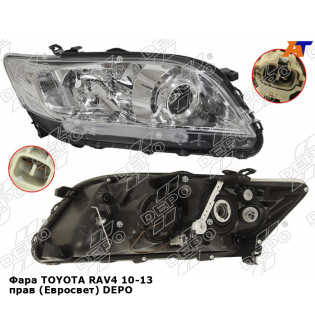 Фара TOYOTA RAV4 10-13 прав (Евросвет) DEPO