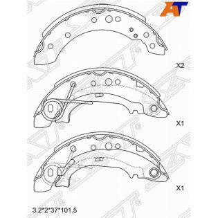 Колодки тормозные барабанные зад CITROEN C2 03-/C3 02-/PEUGEOT 1007 05-10 SAT