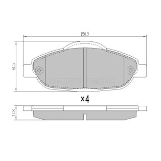 Колодки тормозные перед PEUGEOT 3008/308CC/308SW/5008 SAT