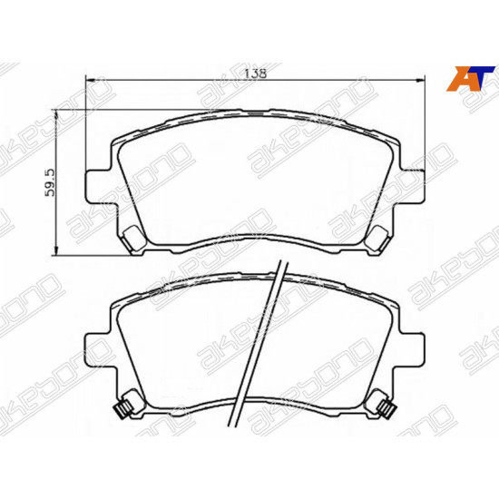 Колодки тормозные перед SUBARU FORESTER LEGACY IMPREZA 98- AKEBONO