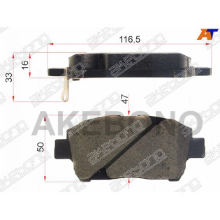 Колодки тормозные перед TOYOTA COROLLA ##E12#/SPACIO ##E12#/PREMIO/ALLION #ZT240/VISTA ZZV50/OPA #CT AKEBONO