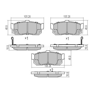 Колодки тормозные зад NISSAN BLUEBIRD U14 96-01 CEFIRO 98-02 SUNNY B15 98-04 SAT