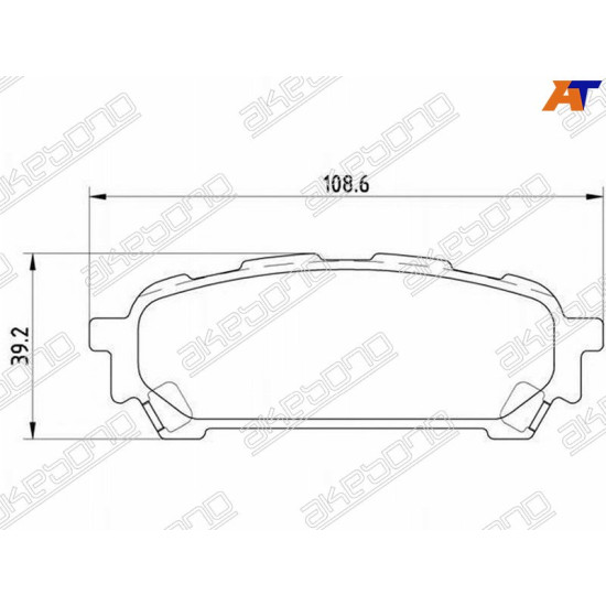 Колодки тормозные зад SUBARU FORESTER/IMPREZA AKEBONO