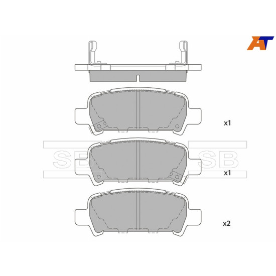 Колодки тормозные зад SUBARU FORESTER/IMPREZA SANGSIN BRAKE