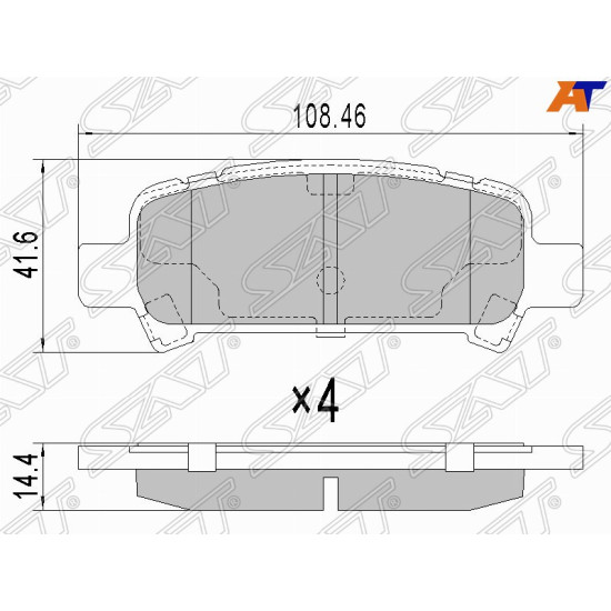 Колодки тормозные зад SUBARU FORESTER/IMPREZA SAT