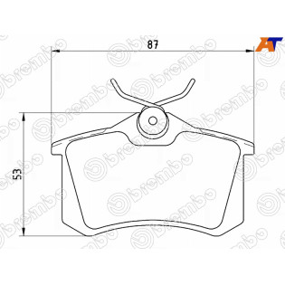 Колодки тормозные задн SKODA OCTAVIA 97-11 BREMBO