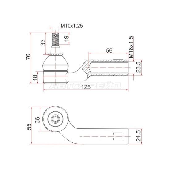 Наконечник рулевой MAZDA 3 03-08/MAZDA 5 05-10 прав SAT