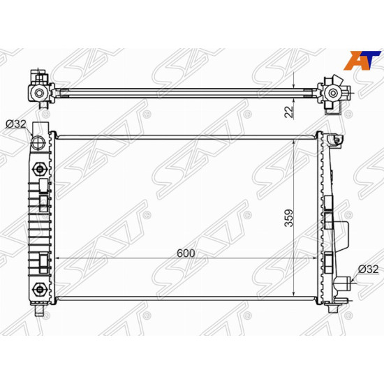 Радиатор Mercedes-Benz A-Class 97-04 / Vaneo 02-05 SAT