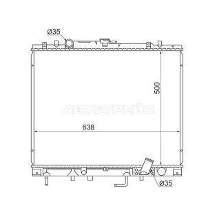 Радиатор Mitsubishi L200 96-06 / Pajero Sport 96-08 / Challenger 96-99 SAT