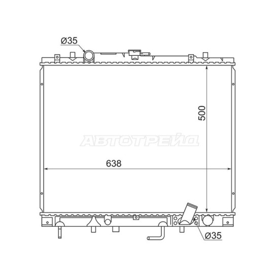 Радиатор Mitsubishi L200 96-06 / Pajero Sport 96-08 / Challenger 96-99 SAT