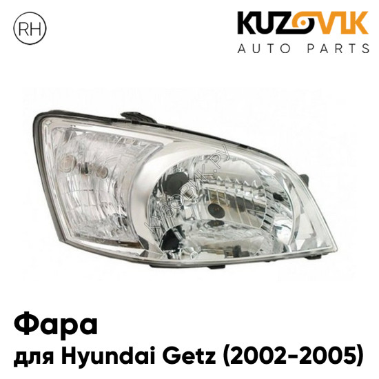 Фара правая Hyundai Getz (2002-2005) дорестайлинг механический корректор KUZOVIK