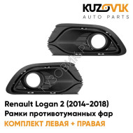 Рамки противотуманных фар Renault Logan 2 (2014-2018) KUZOVIK